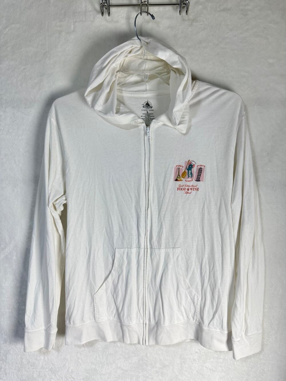 Disney Epcot Food & Wine Festival 2019 Ratatouille Remy White Hoodie Size L